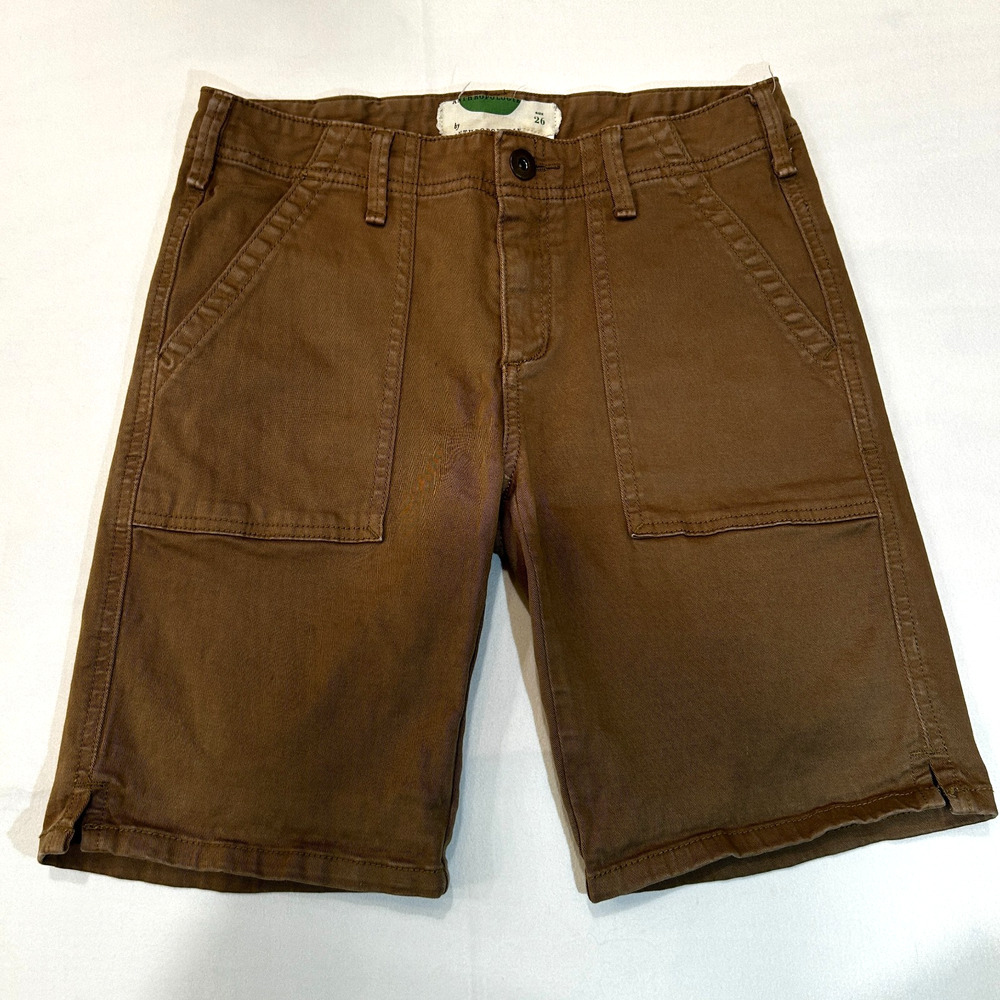 Anthropologie Dark Khaki Mid-Thigh Utility Short Women’s Size 26.